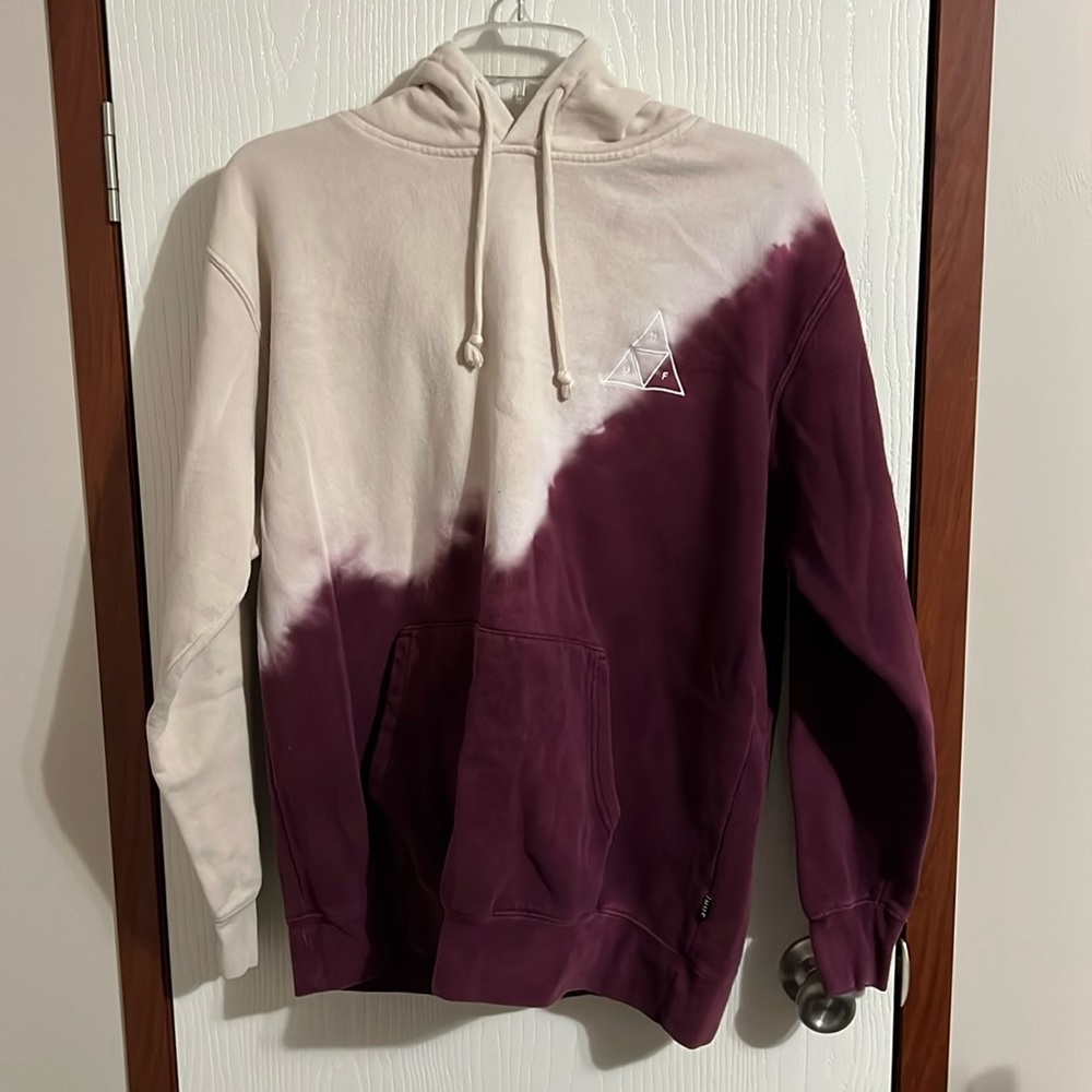 HUF Maroon Tie Dye Hoodie